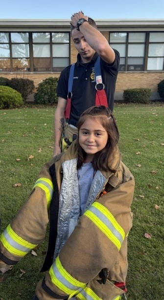 kids by the firetruck
