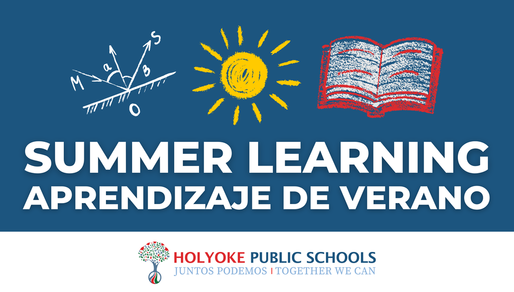 school and summer icons on blue background