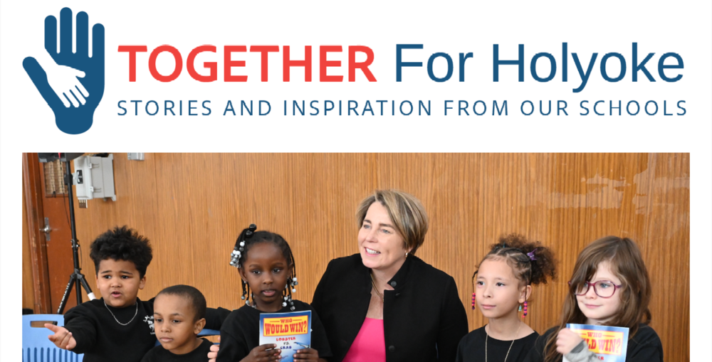 Governor Healy and Lawrence School students read together