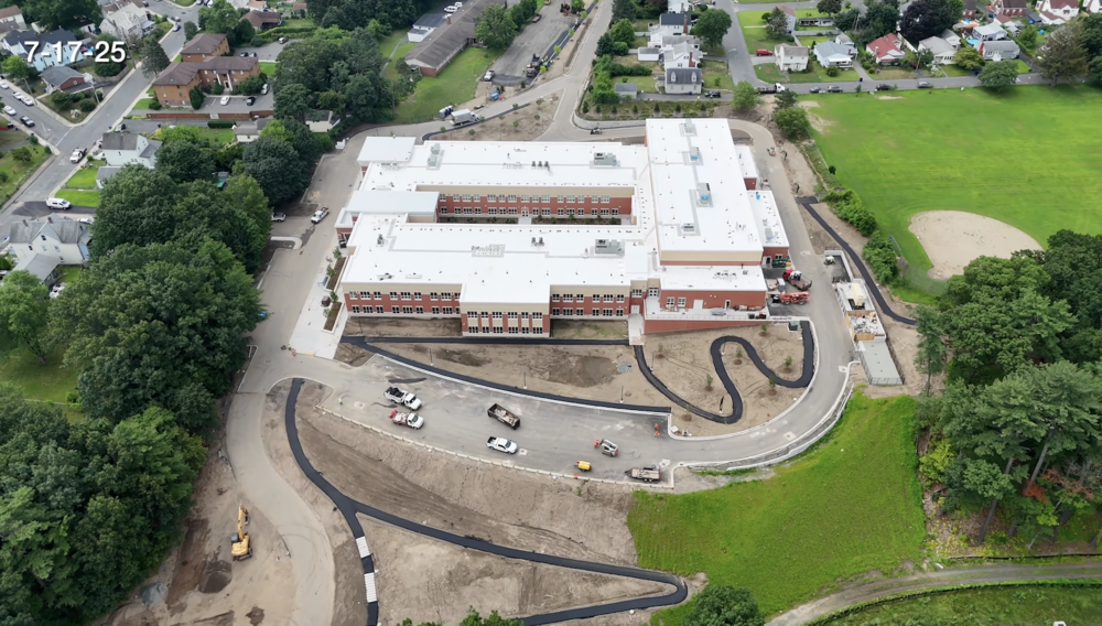 A view of the new Peck Middle School from above