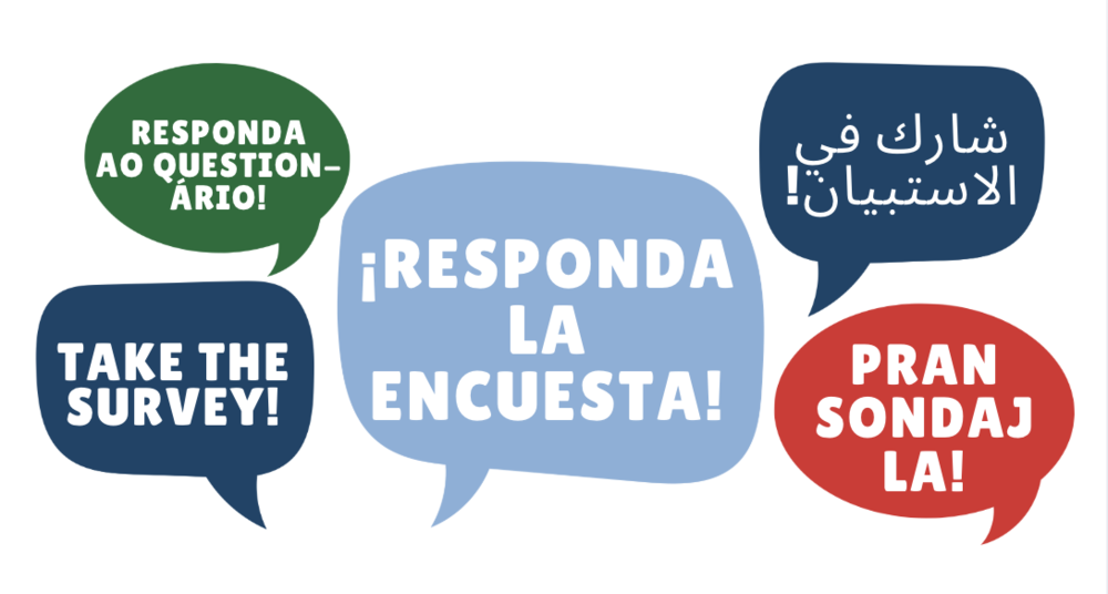 Take the Survey! in a variety of languages