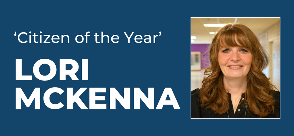 Photo of Lori McKenna with text "Citizen of the Year"