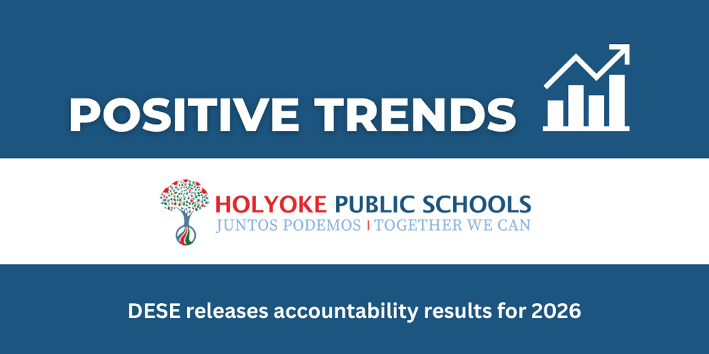 HPS logo with text: Positive trends; DESE releases acountability results for 2026