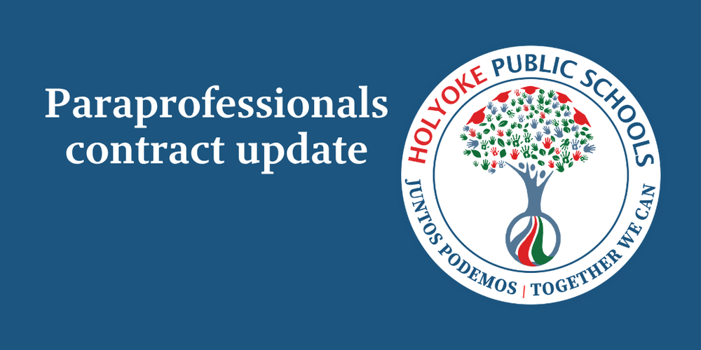 HPS logo with text "Paraprofessionals contract update"