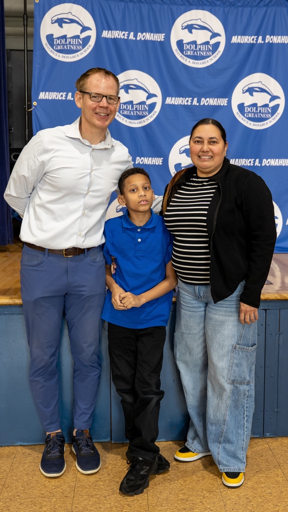 Dan with student and mom