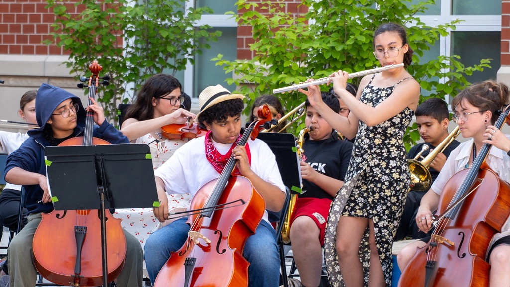 Students performing at the first annual Peck Middle School Concert