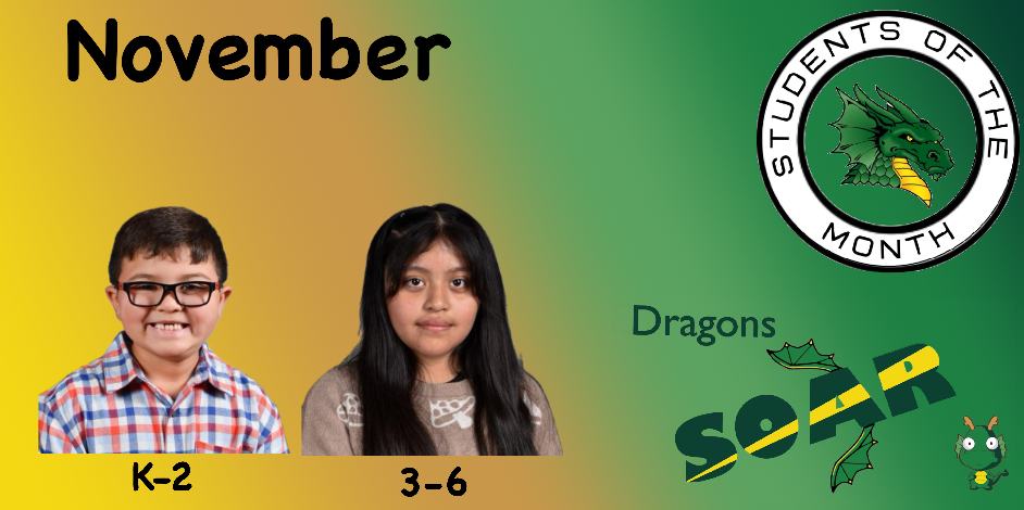 Student School pictures on a green and yellow background