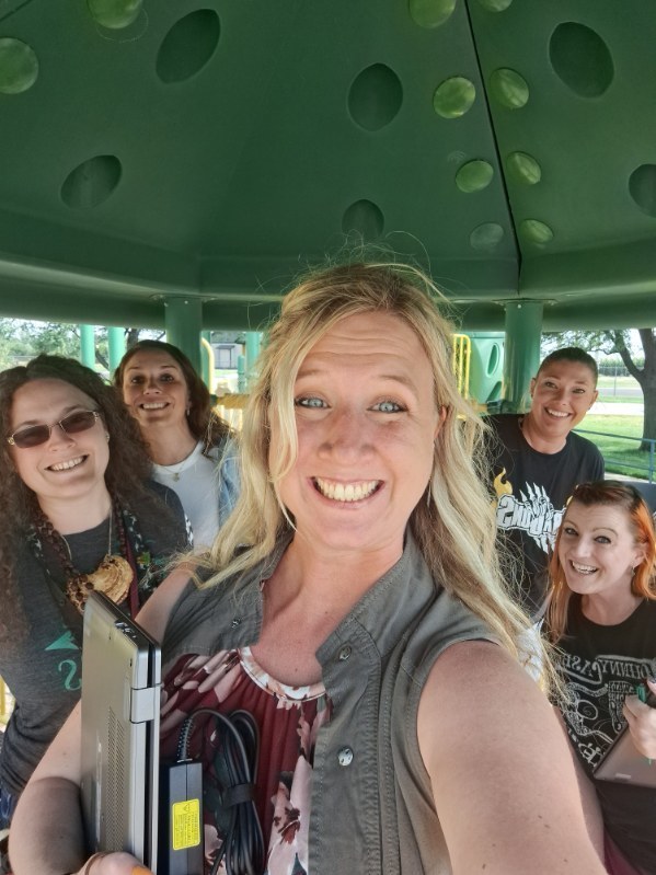Teachers on the playground
