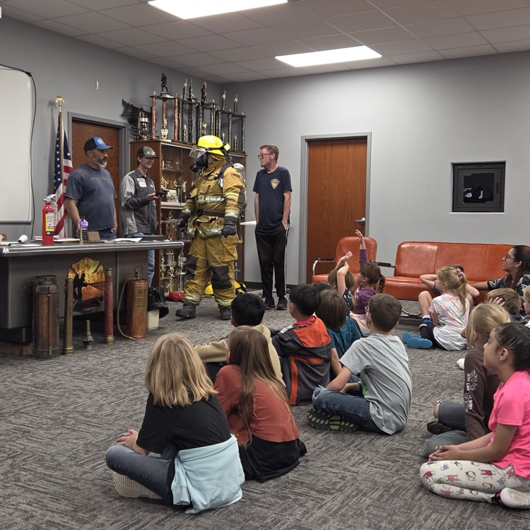 firefighters talk to class 