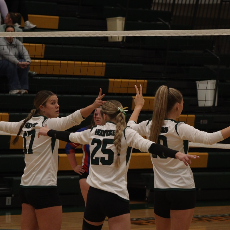 girls playing volleyball 