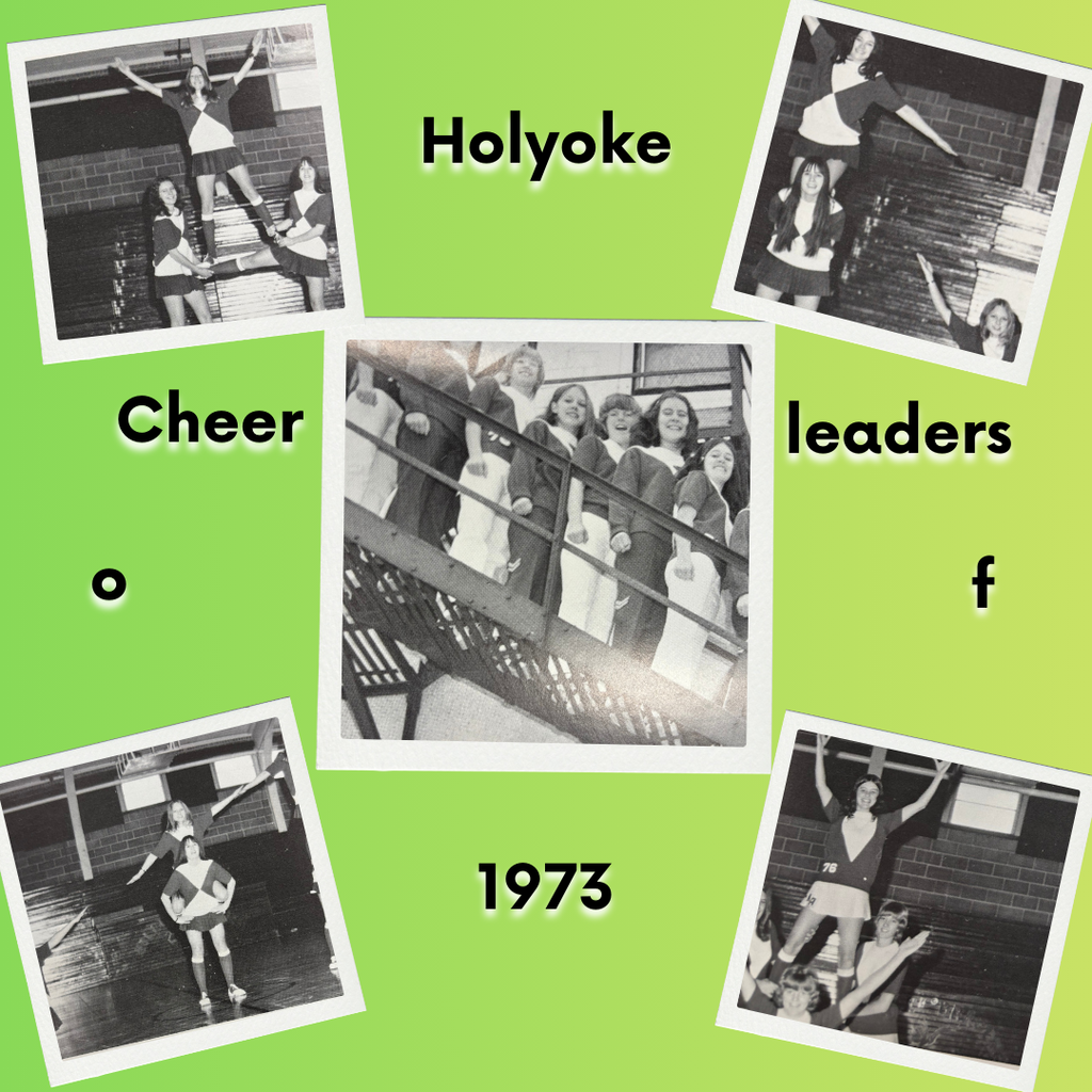 #TBT Take a look at what high school cheerleaders were like when the class of ‘76 was in school. #GoBigGreen #HolyokeDragons #Cheer #Semiquincetennial #Sesquincetennial