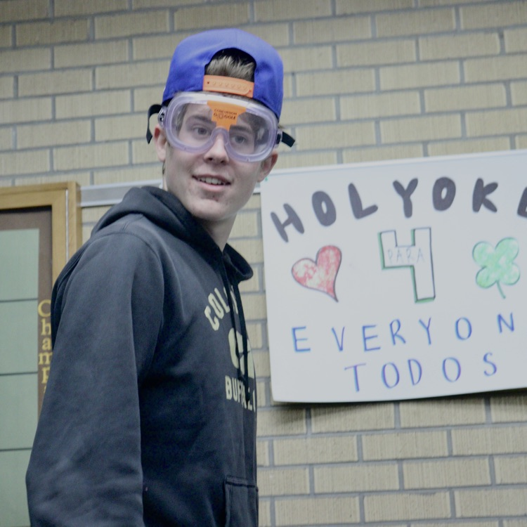 student wearing goggles 