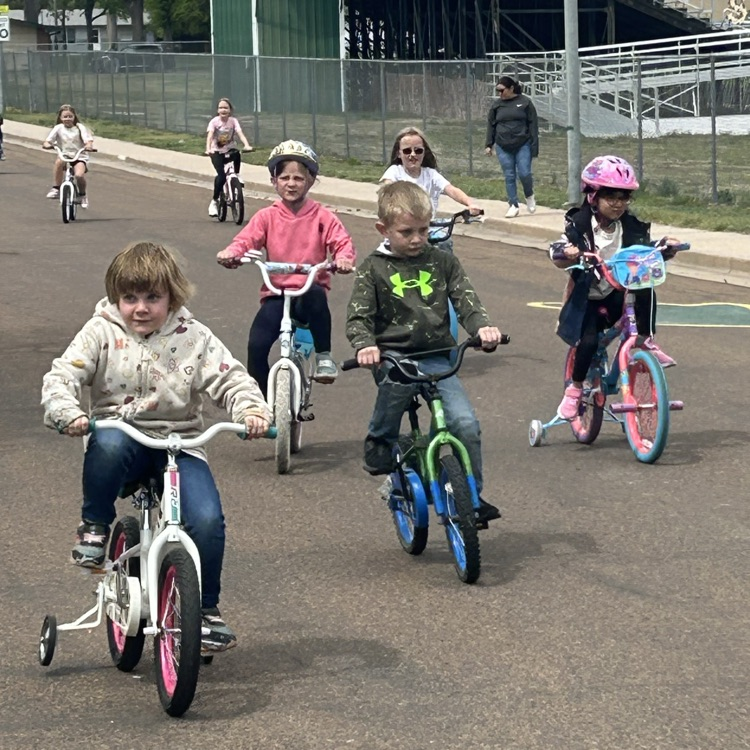 students on bikes
