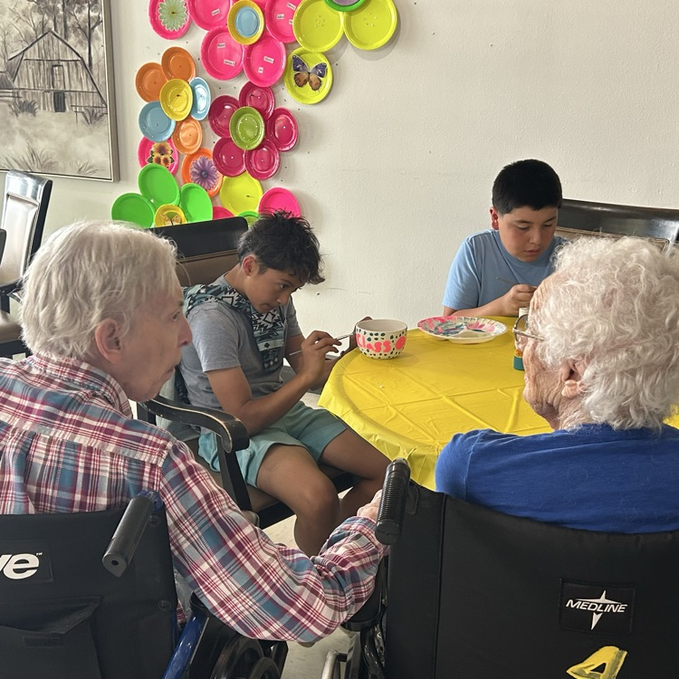 Student council continued their community service with a visit to regent park nursing home.  They listened to stories of the past and shared what it is like in school today!