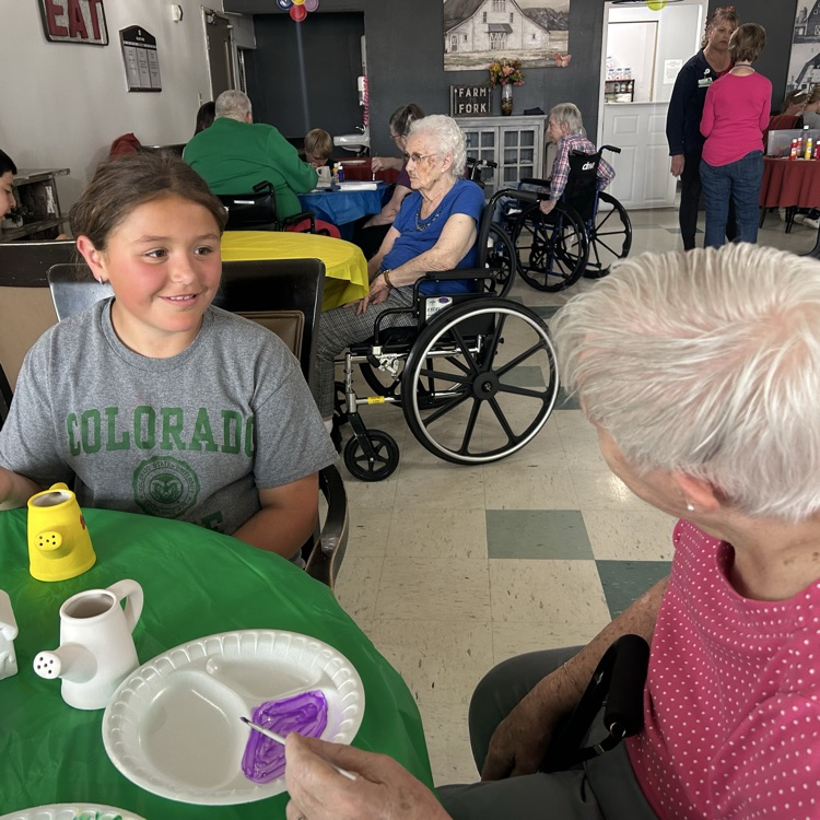 Student council continued their community service with a visit to regent park nursing home.  They listened to stories of the past and shared what it is like in school today!