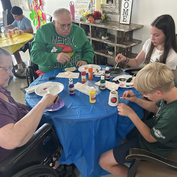 Student council continued their community service with a visit to regent park nursing home.  They listened to stories of the past and shared what it is like in school today!