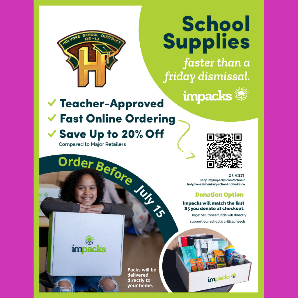 school supply purchase flyer - English