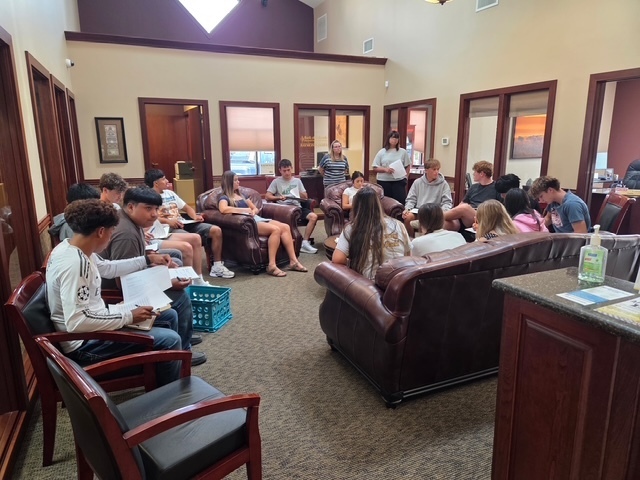 The HHS Finance class took a trip to local banks to learn about what opportunities each bank/credit union offers. We want to thank First Pioneer National Bank, BMO, Holyoke Community Federal Credit Union, and the Bank of Colorado for educating our seniors and spending time with them!