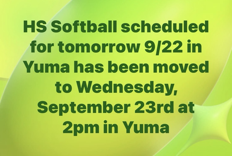 softball scheduled