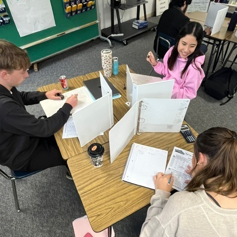 math students reviewing for their test