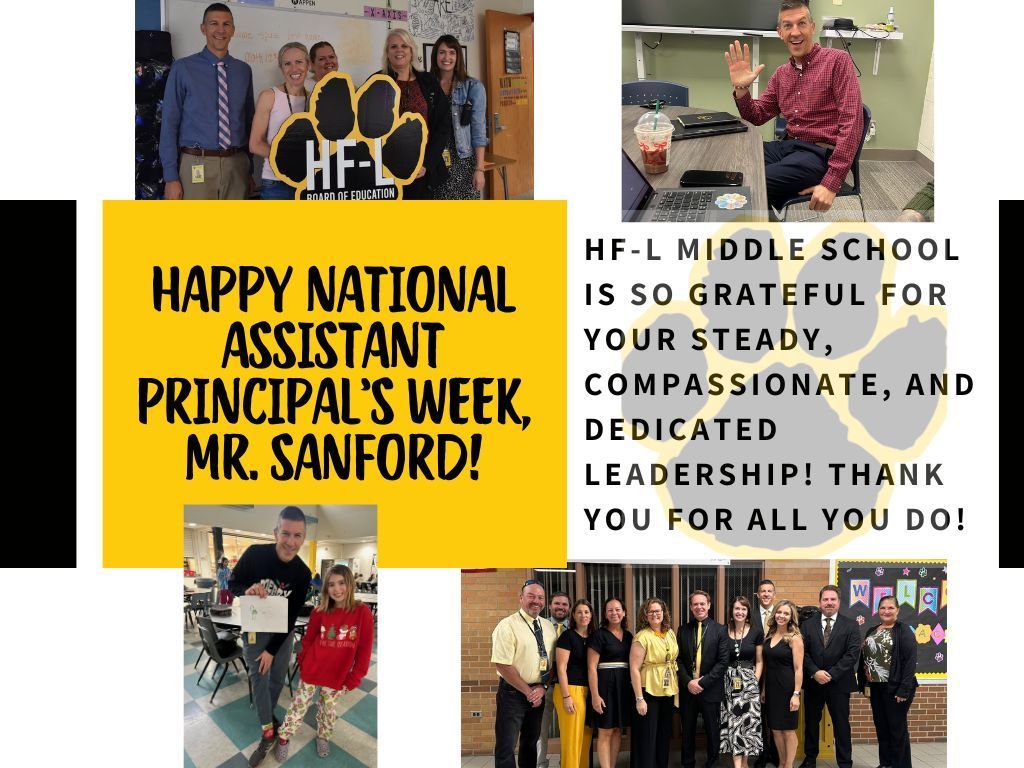 National Assistant Principals Week note and pictures