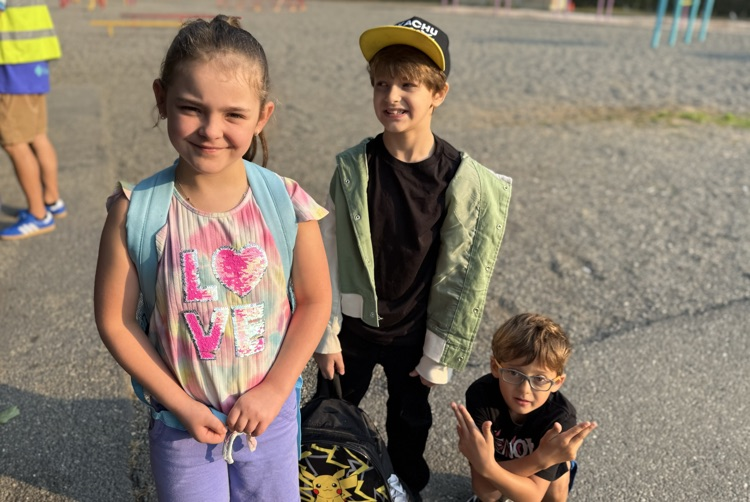 students on first day of school