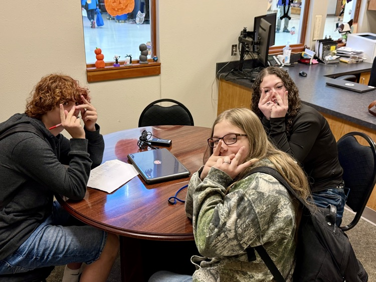 students making announcements