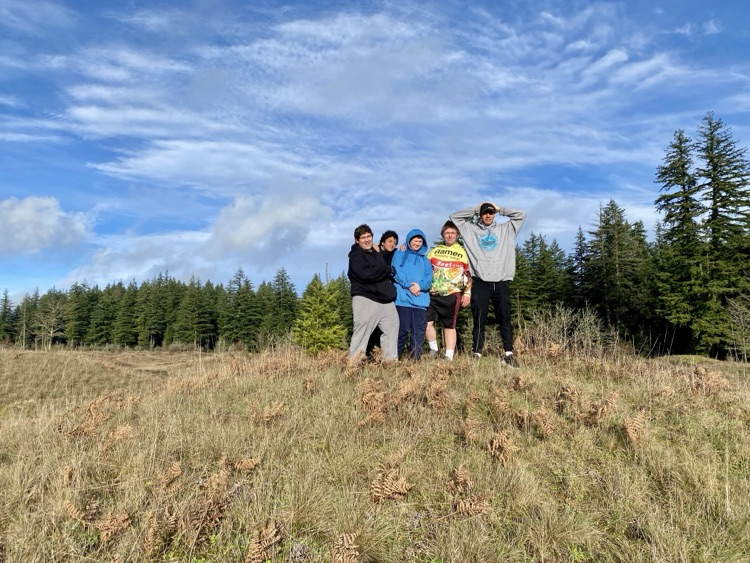 students on hiking trip