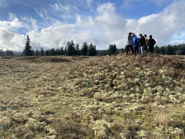 students on hiking trip