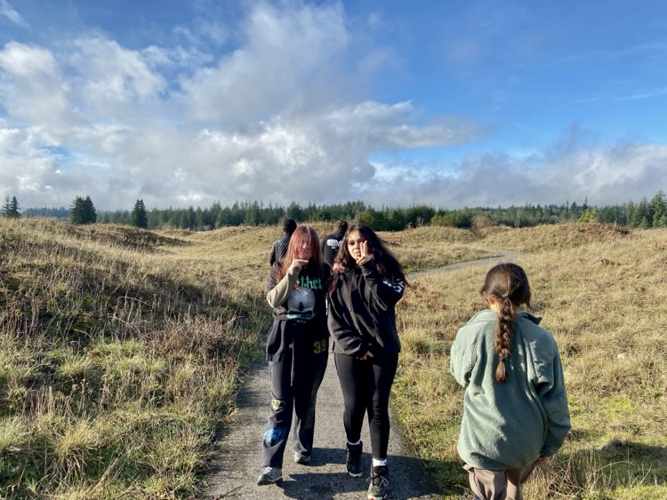 students on hiking trip