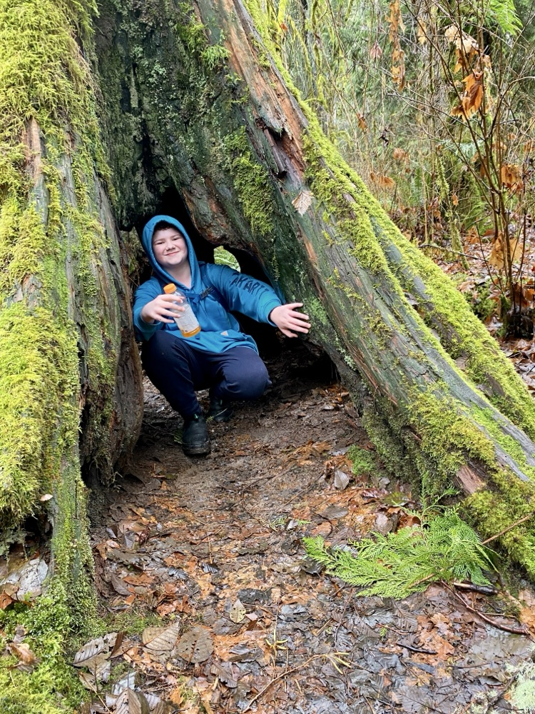 students on hiking trip