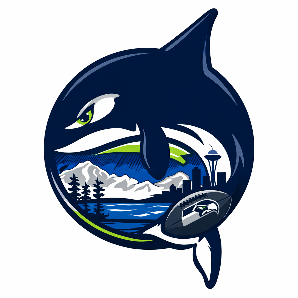 Seahawks Style logo for Hood Canal