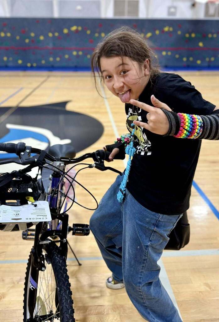 So excited to win a bike!
