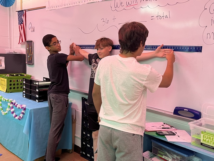 3rd hour group measuring their wingspans