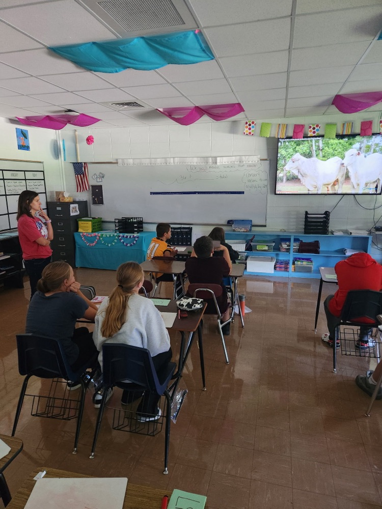 class watching an inspirational video about handling our storms of life head on 