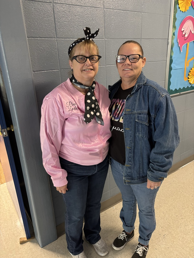 7th grade HAMS teachers dressed as Greasers and Socs to introduce the unit on “The Outsiders.” 