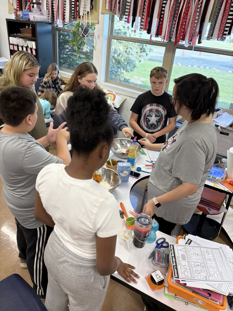 reviewing what skills we will be using to make cloud dough