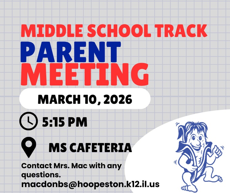 graphic with information about parent track meeting 