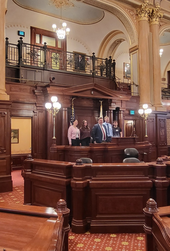 In the IL Senate with the Senator.