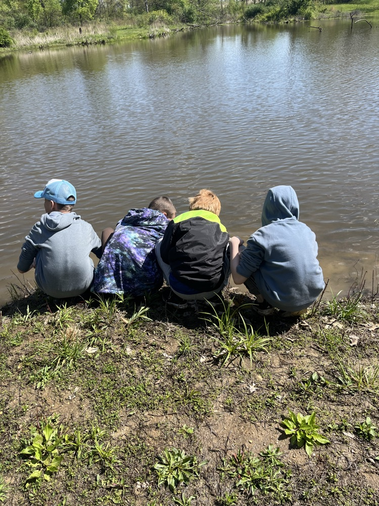 Day 3 of Outdoor School. Today the class of Mrs. Gaddis and Mrs. Turner hiked 2.7 miles on the Hidden Valley trail.  We talked about taxidermy and then the kids were able to catch some baby salamanders and tadpoles.  