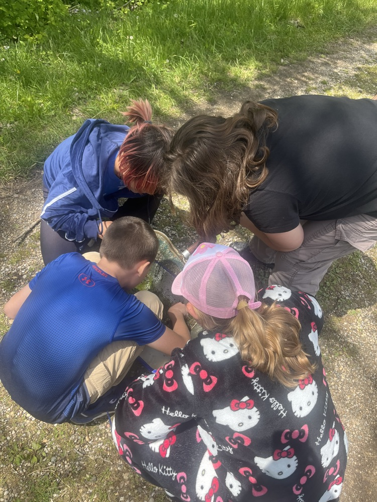 Day 4 of Outdoor School! Today we hiked 2 miles by the Middle Fork River and saw some turtles and other wildlife. This afternoon we did the Aquatic Study where they got to use dipping nets to find all sorts of aquatic life. 