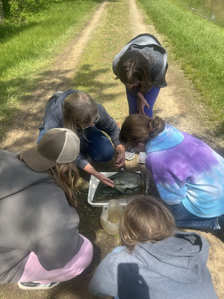 Day 4 of Outdoor School! Today we hiked 2 miles by the Middle Fork River and saw some turtles and other wildlife. This afternoon we did the Aquatic Study where they got to use dipping nets to find all sorts of aquatic life. 