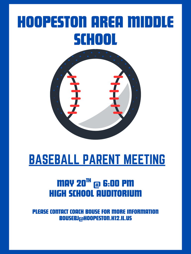 Baseball Parent Meeting Flyer