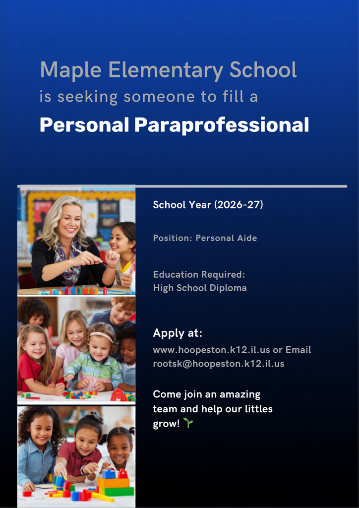 Job Opportunity at Maple School