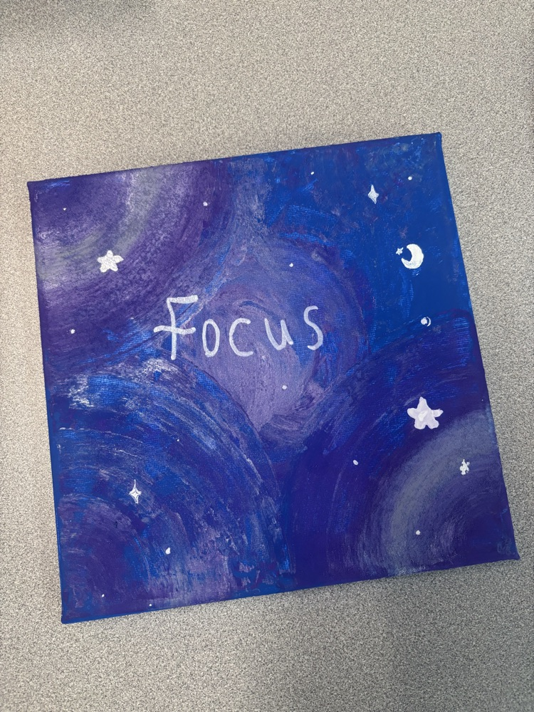 canvas with “focus” painted on it
