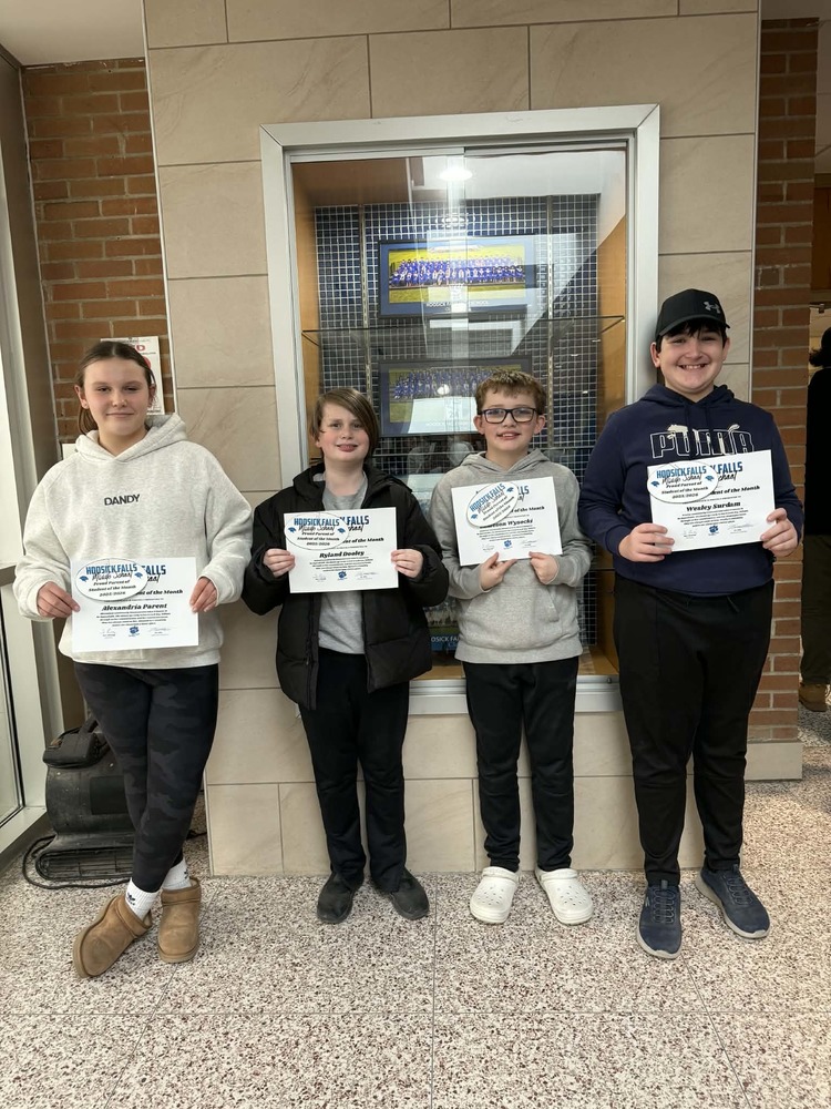 middle school students of the month december 2025