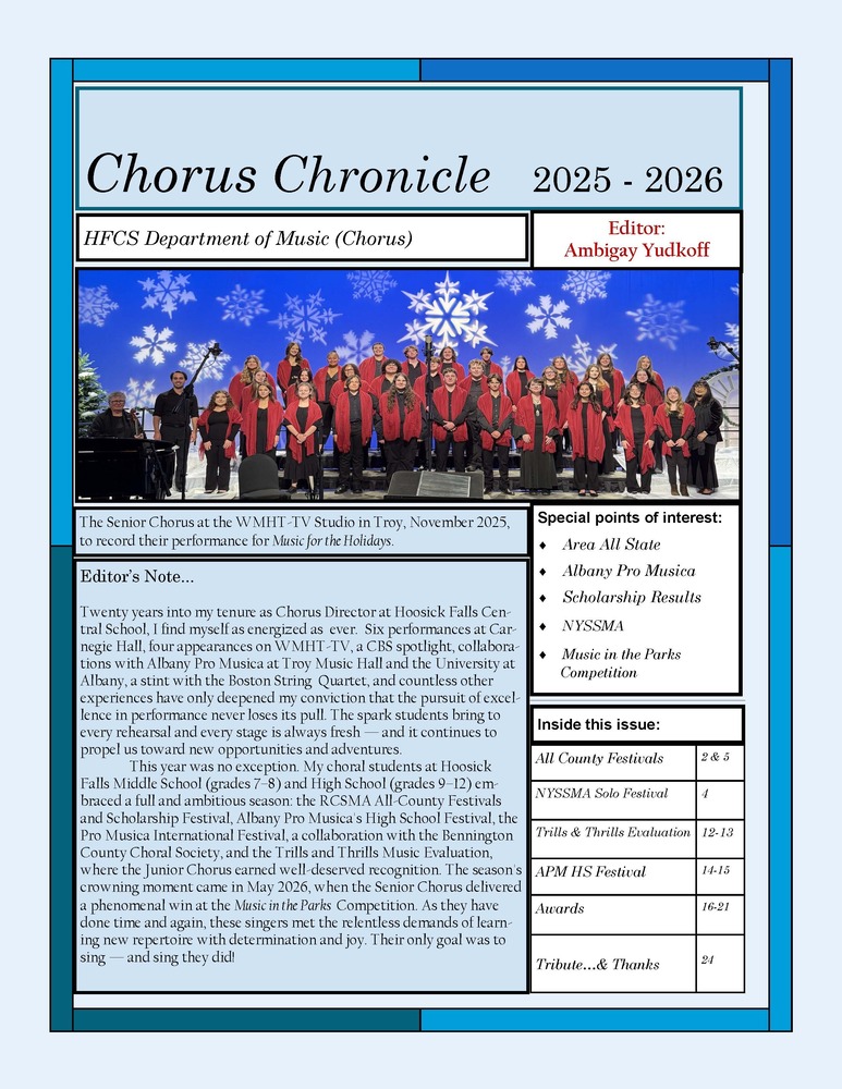 2025 2026 chorus chronical