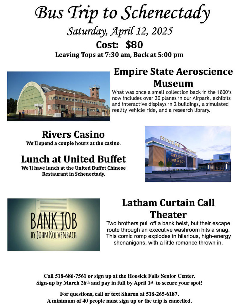 senior center trip april