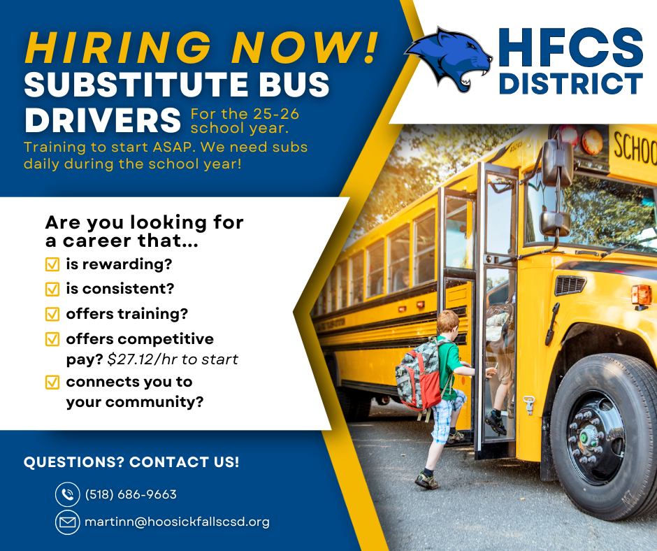 hiring now substitute bus drivers