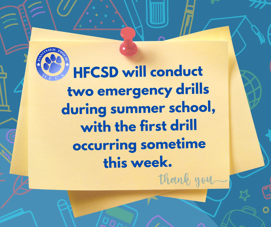 emergency drill notification july 2025